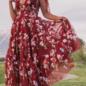 Fabulous JessaKae Margaret Midi Dress in Red Dahlia 1x
